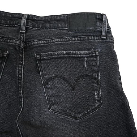 Levi's 711 Women's 27 Distressed Black Skinny Jean - Picture 7 of 11